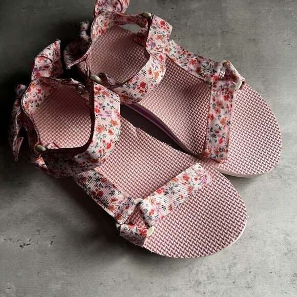 Time And Tru Cushion Sole Women’s Floral Strappy Slip On  Sandals Size 7 - Picture 3 of 15